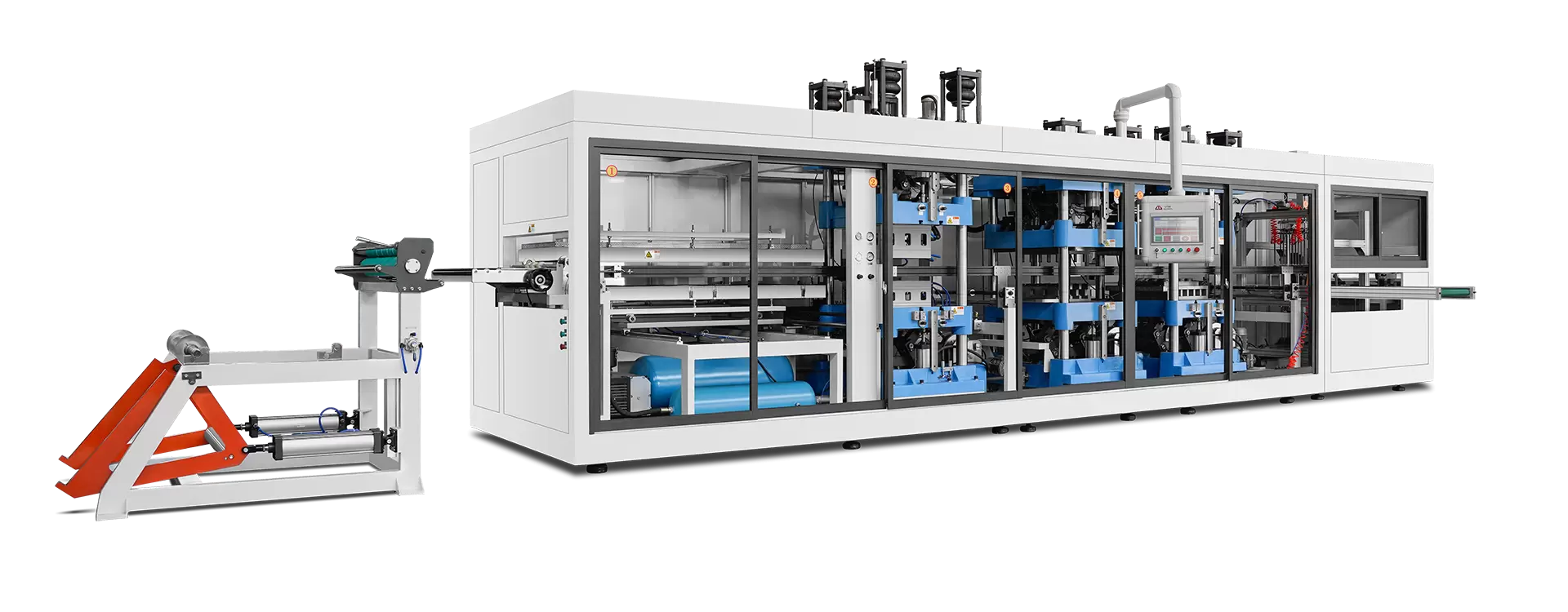 เครื่องขึ้นรูปพลาสติกแบบอัตโนมัติหลายสถานี เครื่องขึ้นรูปพลาสติกแบบอัตโนมัติหลายสถานี